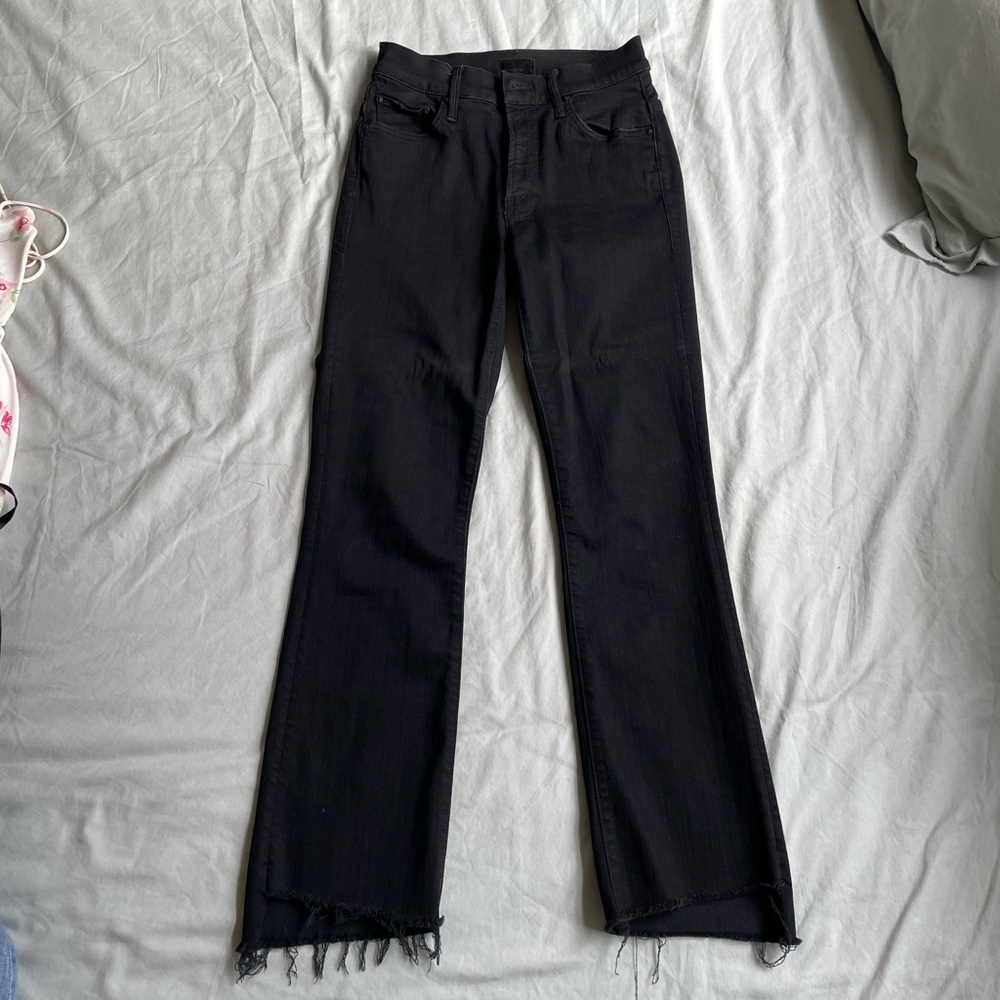 Mother Denim Black Hustler Jeans